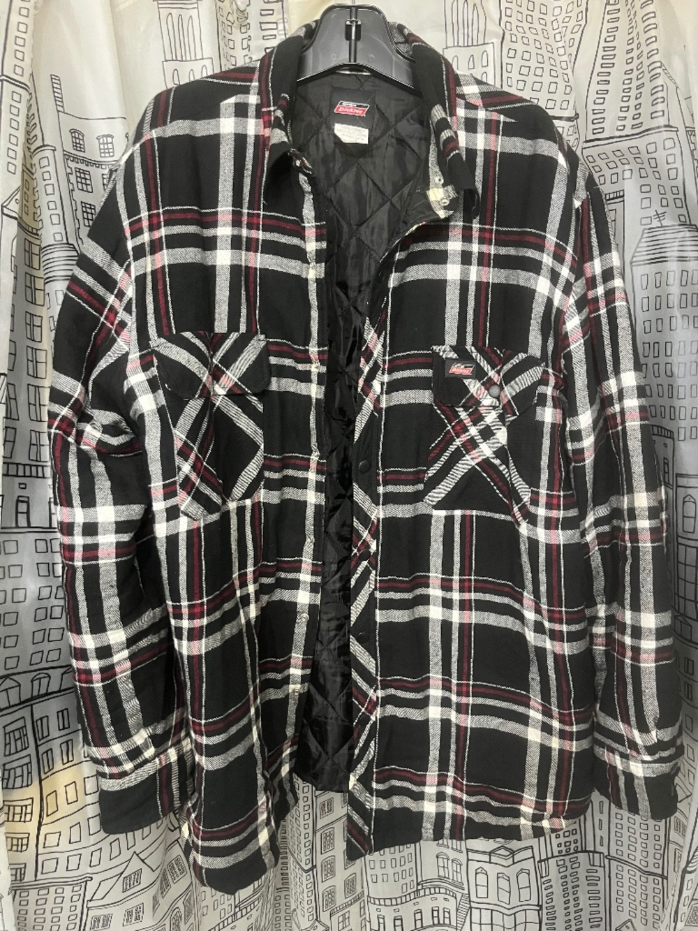 Dickies flannel workman  quilted shirt jacket Xl